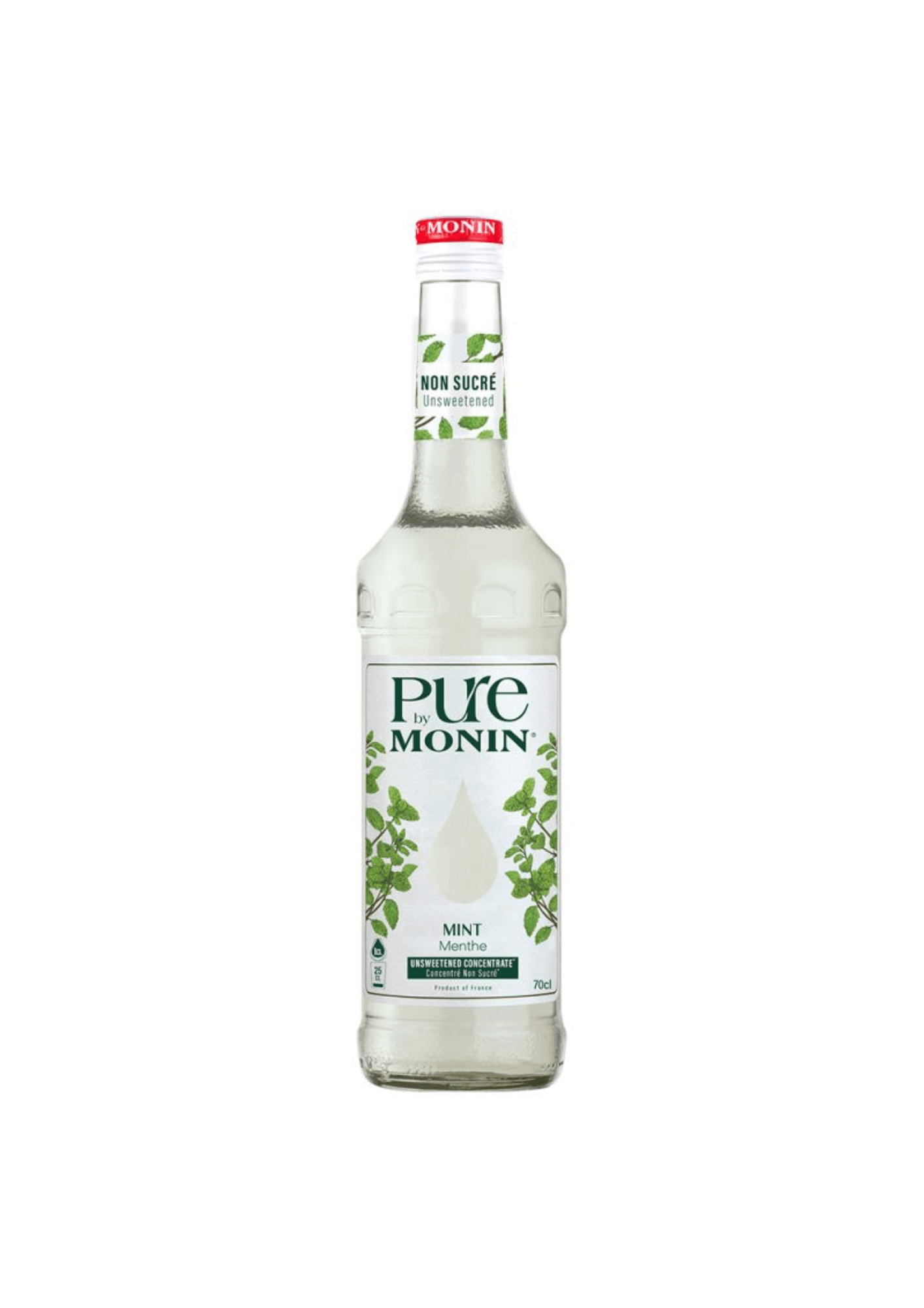 Pure Monin Concentré de Menthe Non Sucré - 70 cl