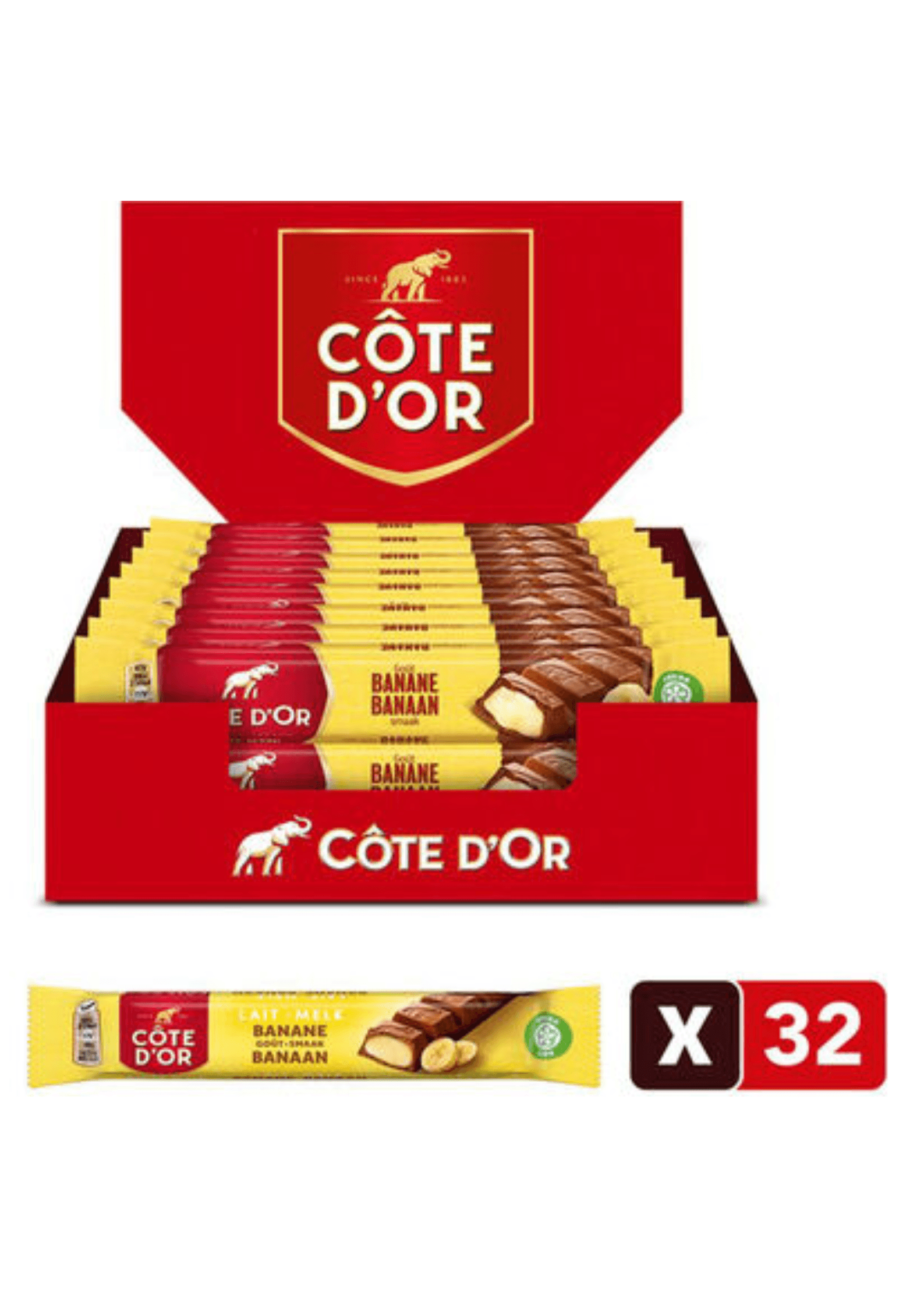 Côte d'Or Bâton Chocolat au Lait Banane - 32 x 47,5 g