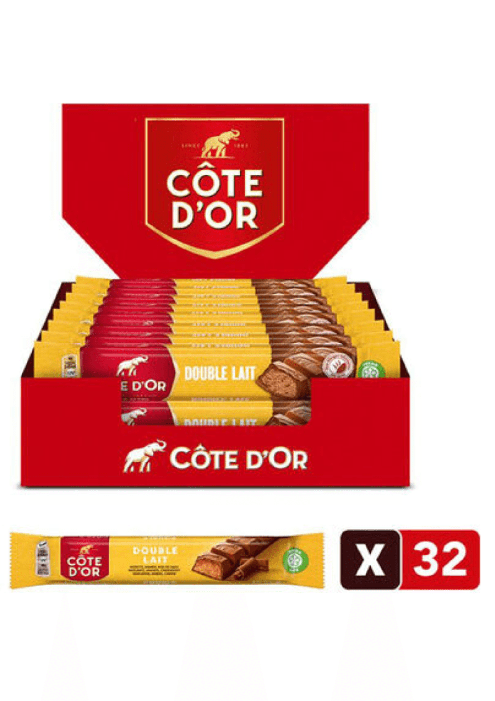 Côte d'Or Bâton Double Lait - 32 x 46 g