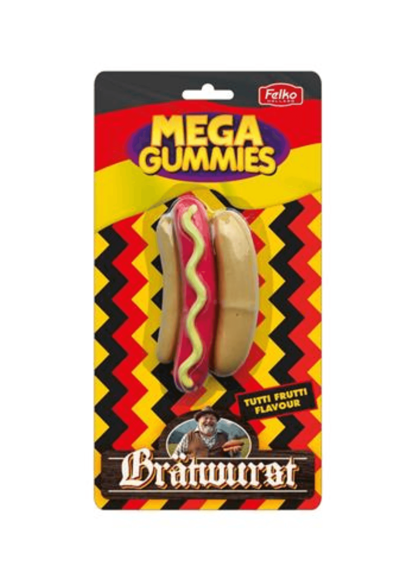Felko Mega Gummies Brätwurst Tutti Frutti - 9 x 120 g