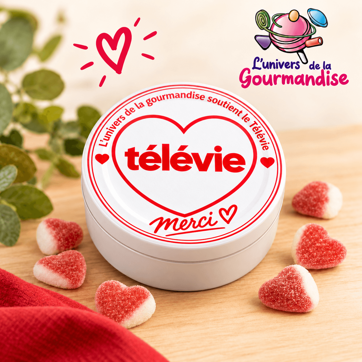 Boîte "Télévie Merci" - 50 g