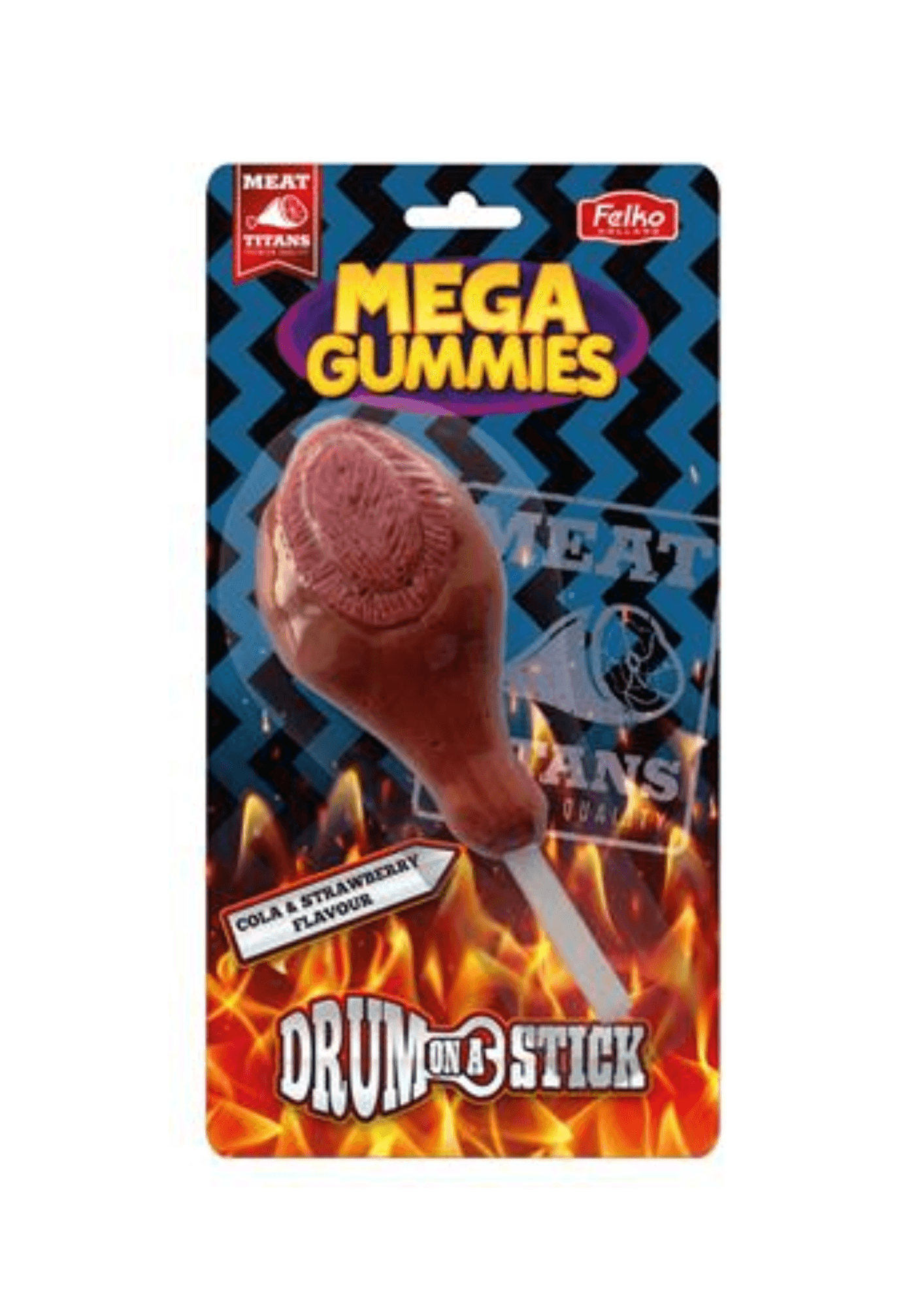 Felko Mega Gummies Pilon de Poulet Cola & Fraise - 10 x 120 g