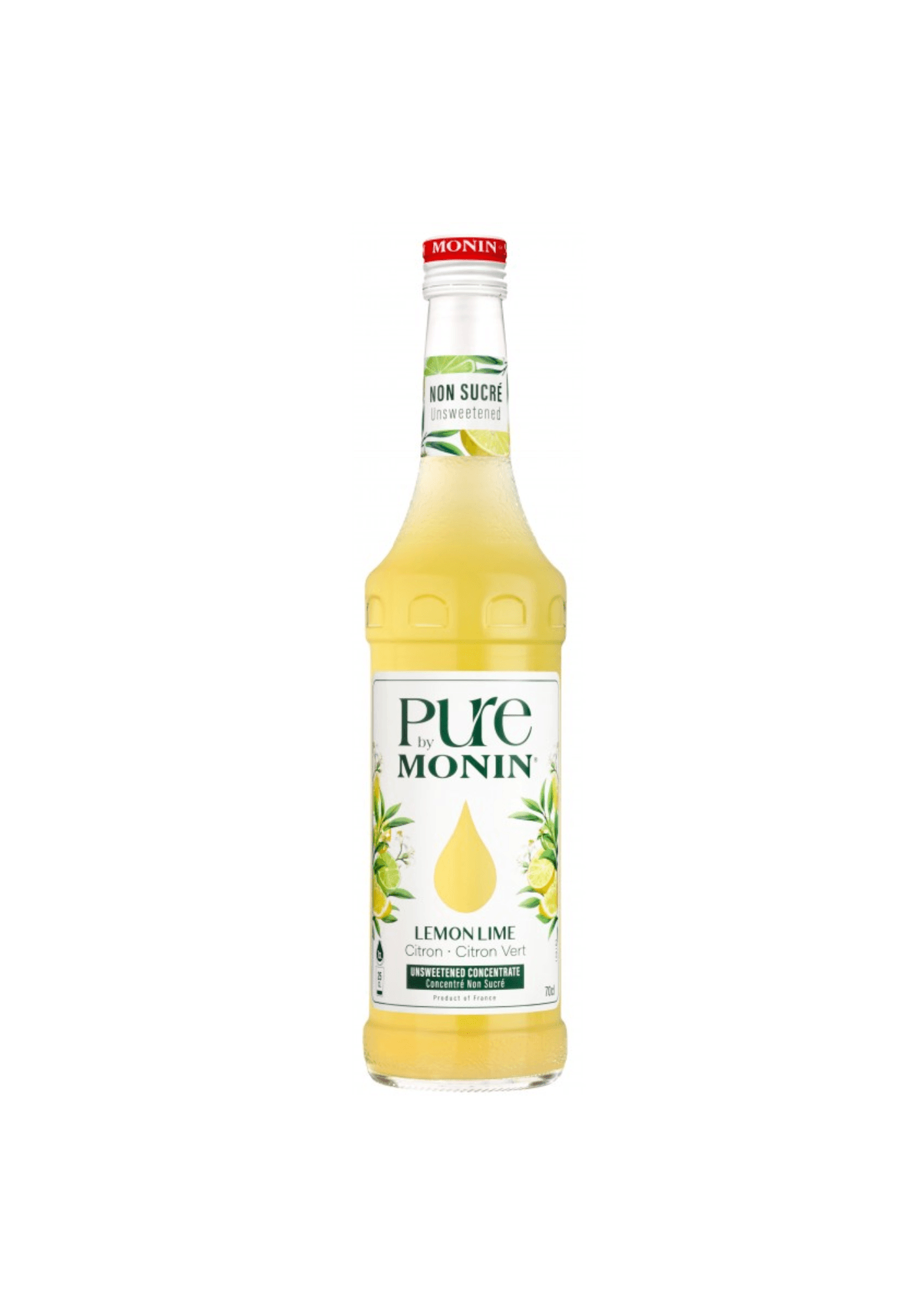 Pure Monin Concentré de Citron & Citron vert Non Sucré - 70 cl