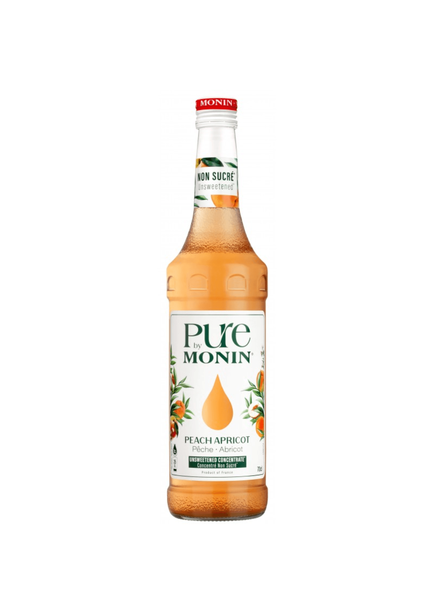 Pure Monin Concentré de Pêche et Abricot Non Sucré - 70 cl